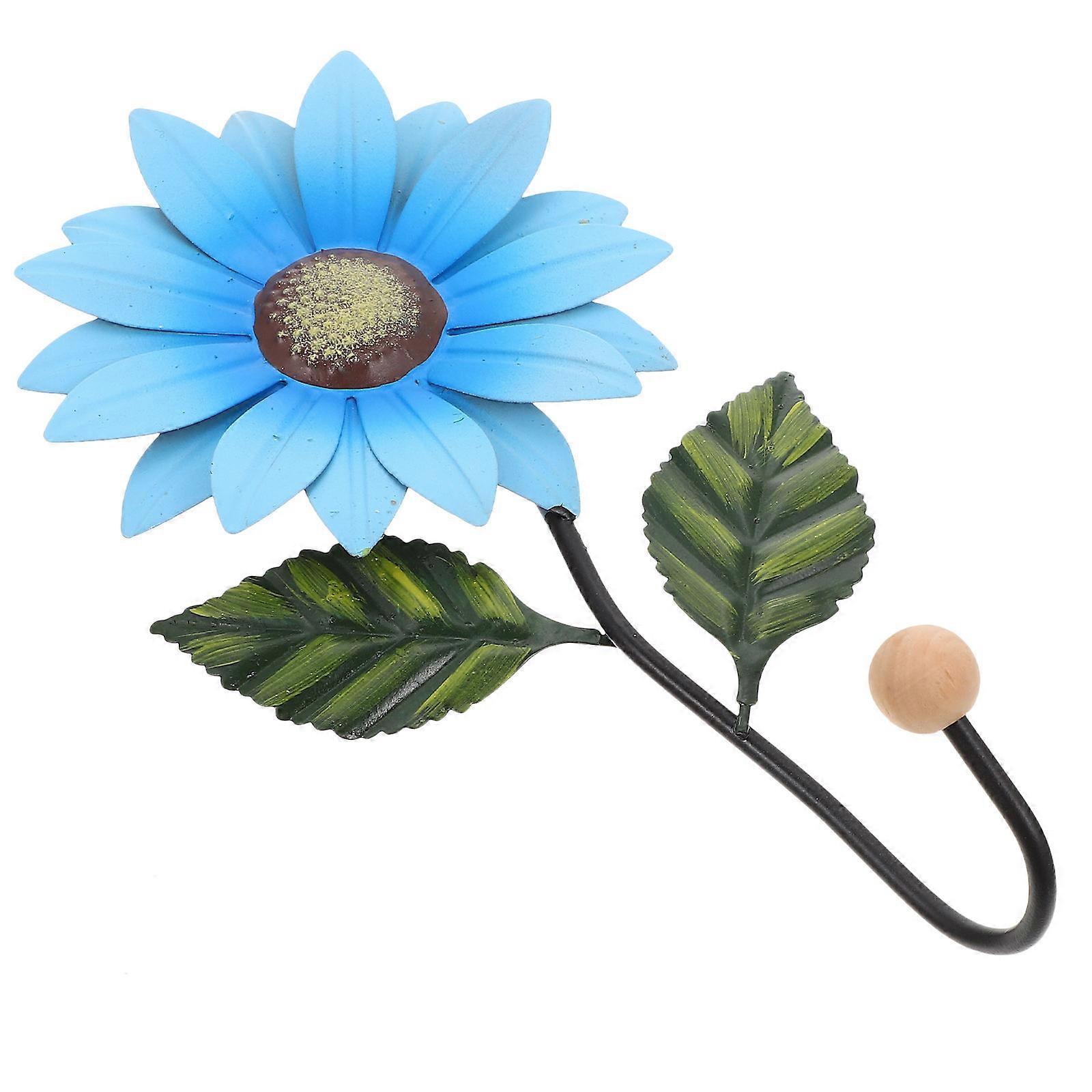 Iron Flower Wall Decor Flower Shape Hanging Hook for 4Pcs Bathroom Hook