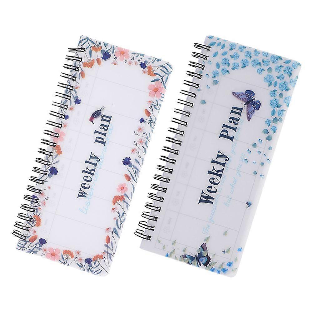 Portable Tearable Weekly Planner Notebook for Work and Travel 2Pcs Set