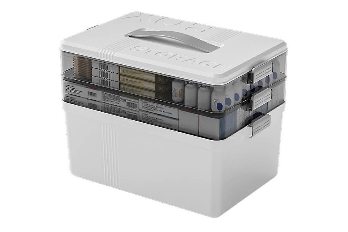 3 Tier Portable Medicine Storage Box Large Capacity Empty First Aid Cabinet