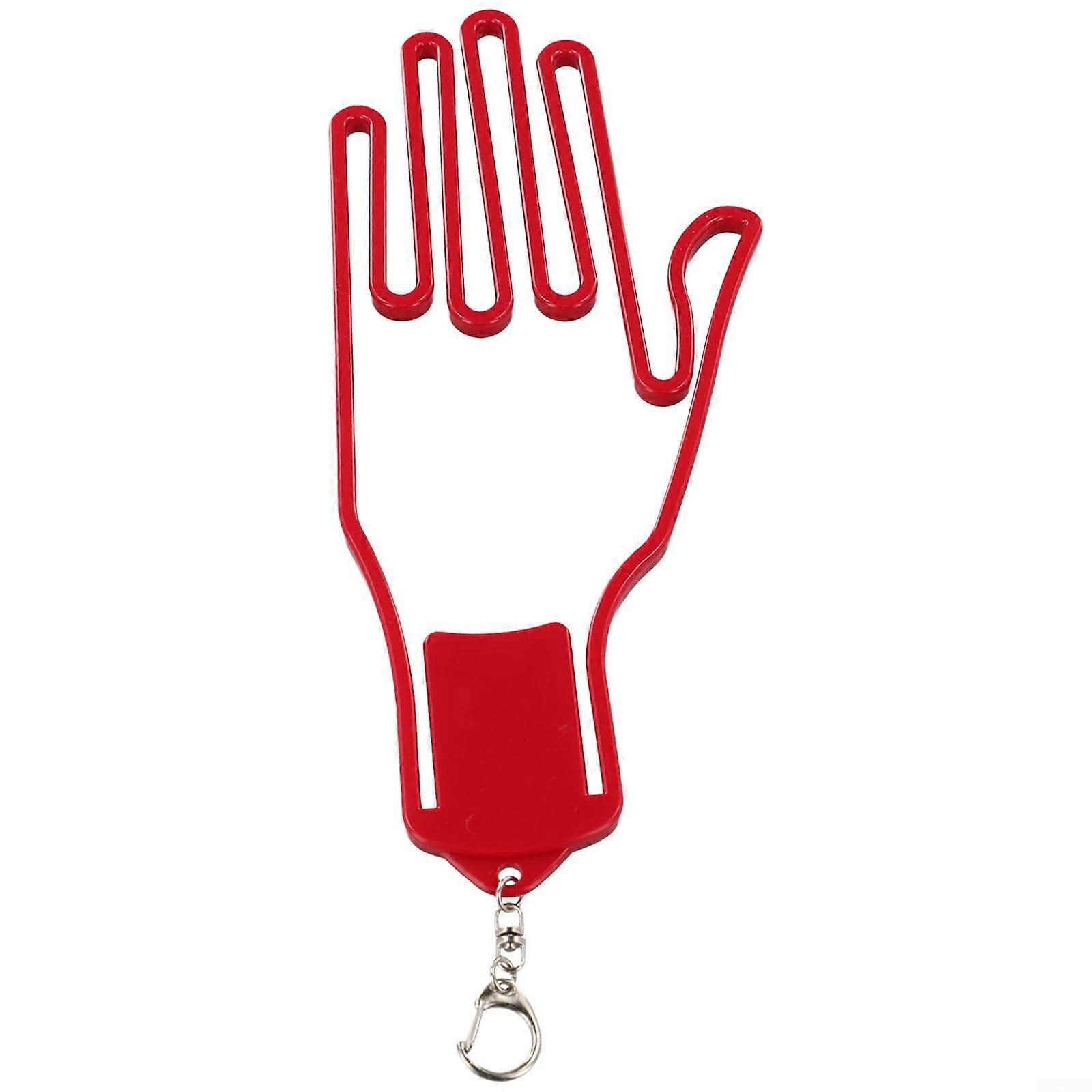 Glove Holder and Stretcher Drying Rack ABS Plastic for Men's and Women's Gloves Red HandShape Design