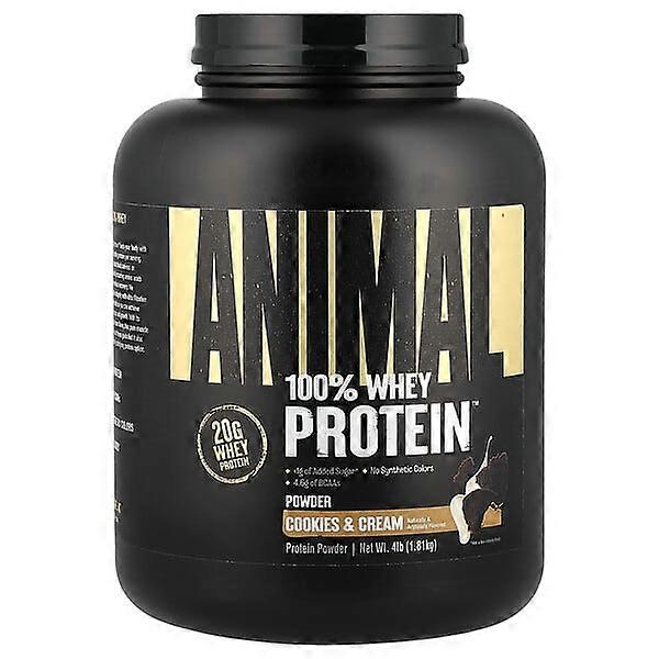 Animal, 100% Whey ProteinÃÂÃÂ¢ÃÂÃÂÃÂÃÂ¢ Powder, Cookies & Cream, 4 lb (1.81 kg)