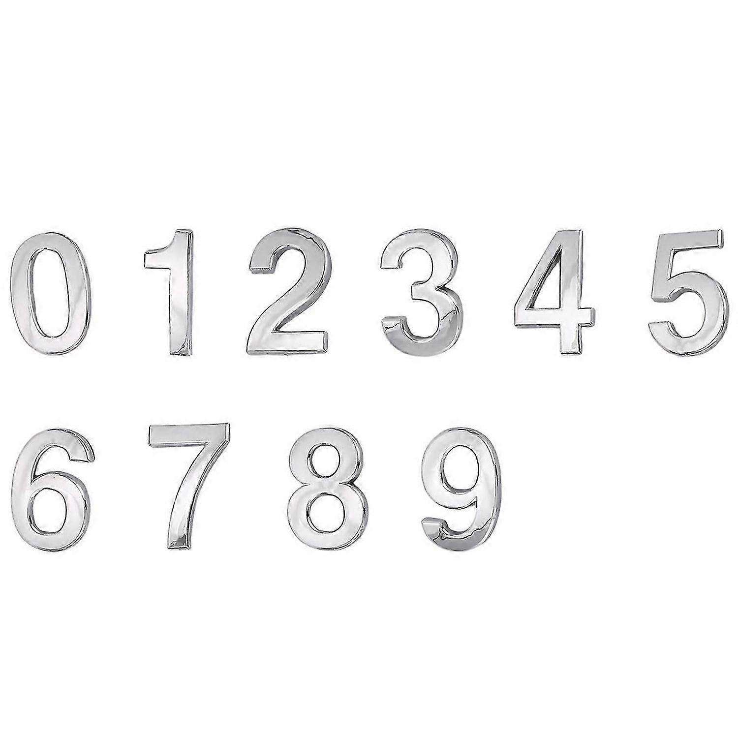 10 Pieces Self-Adhesive Door House Numbers Mailbox Numbers Street Address Numbers for Residence and