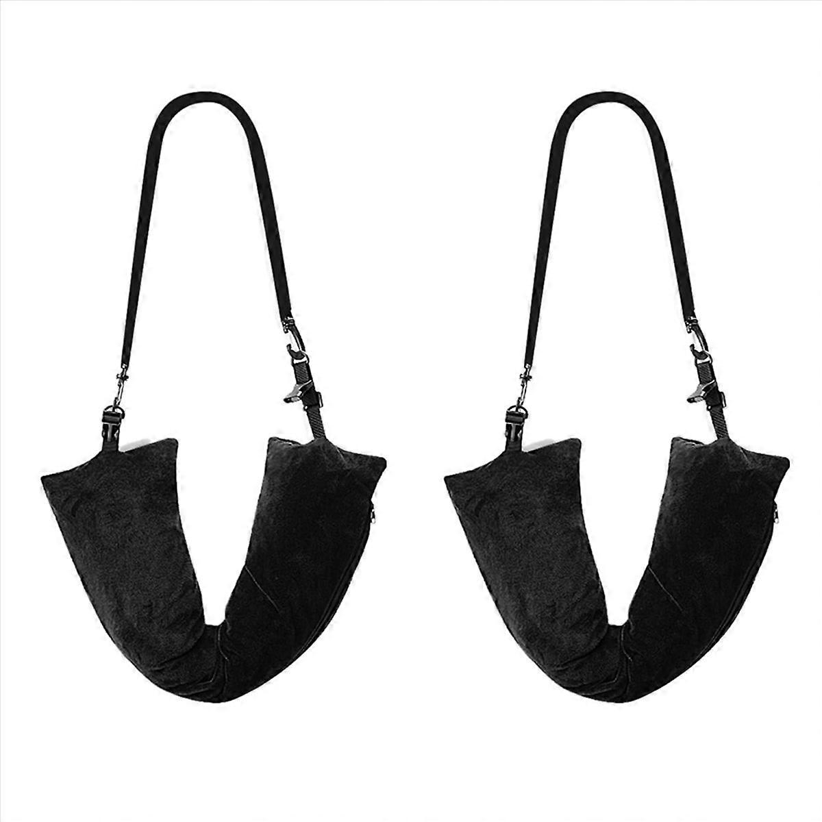 Travel Neck Pillow Stuffable with Clothes,Stuffable Neck Pillow black