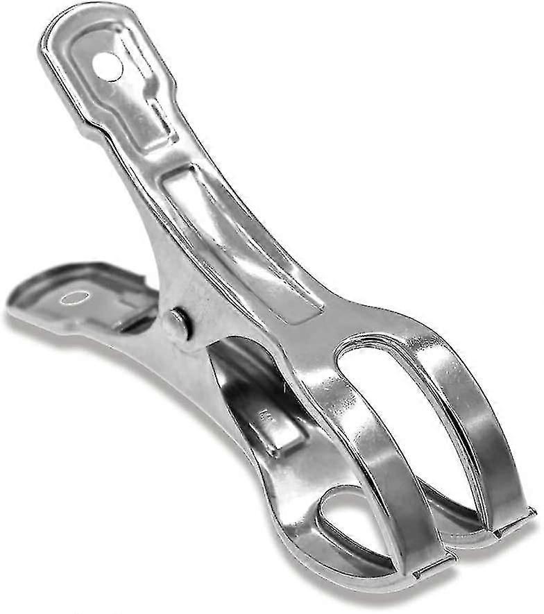 ビーチタオルクリップクランプステンレス鋼10パック大型ヘビーデューティ金属洗濯ばさみサイズ、防風クリップ