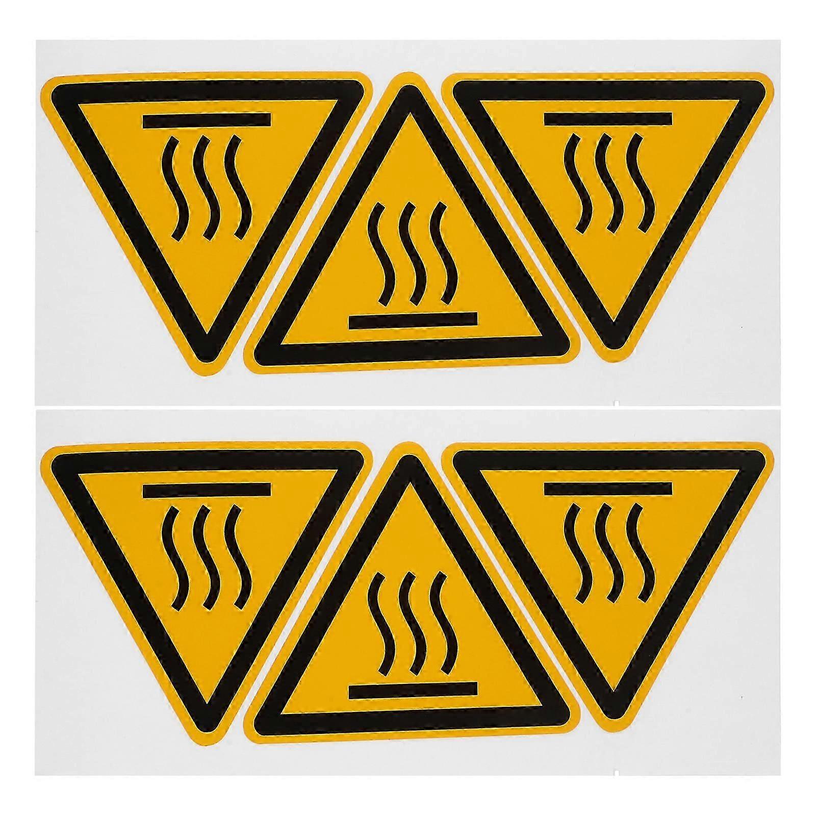 2 Sheets Do Not Touch Warning Signs High Temperature Danger Labels Hot Caution Stickers