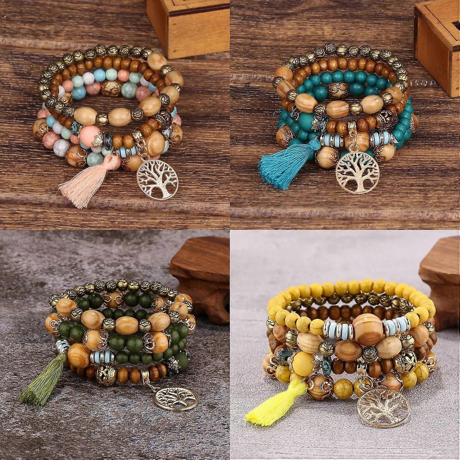 Creative Bohemian Bracelet Layered Beaded Stretch Bracelet