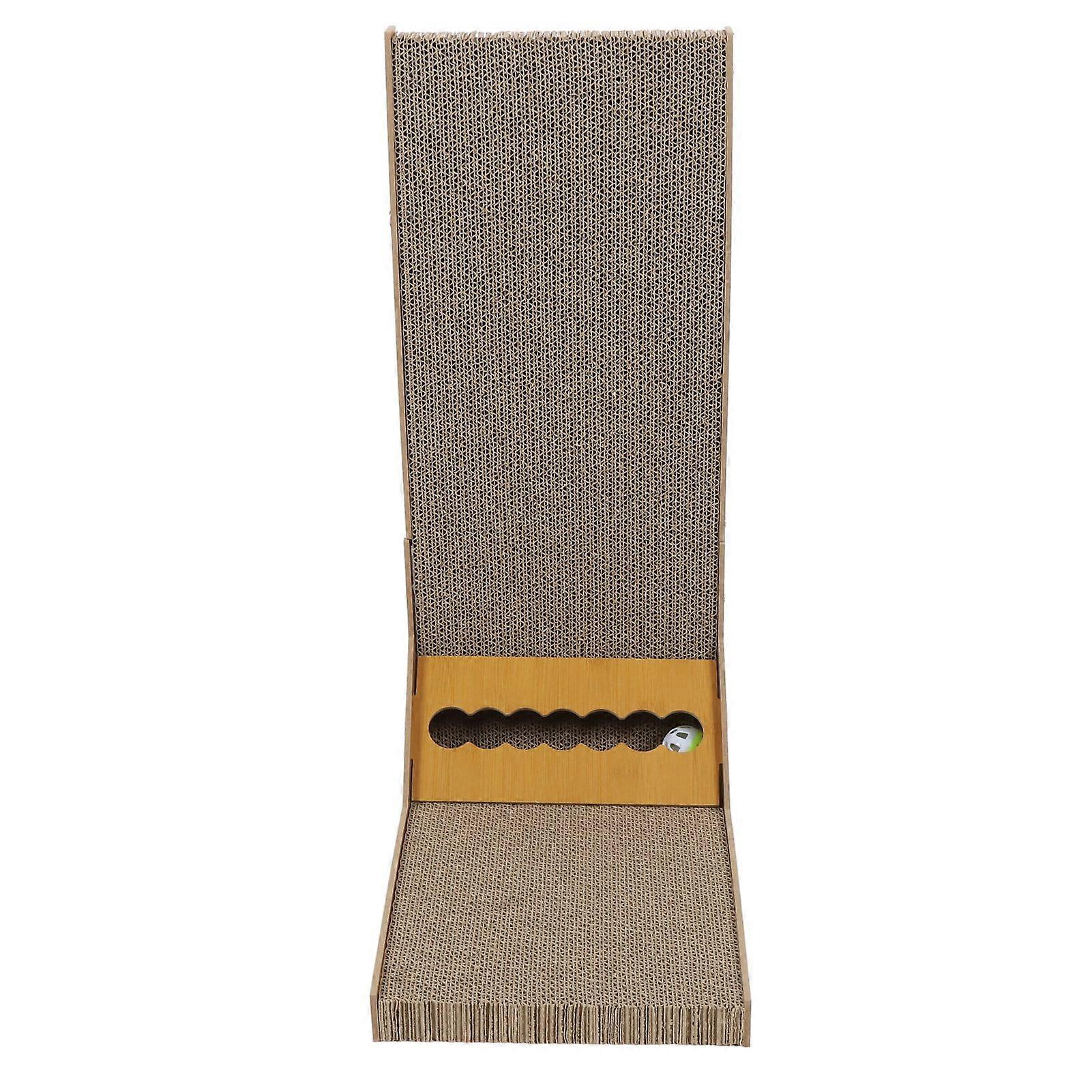 L Shape Cat Scratcher Durable Cardboard Cat Scratch Pad Intereactive Cat Scratcher Toy for Indoors Type 1 