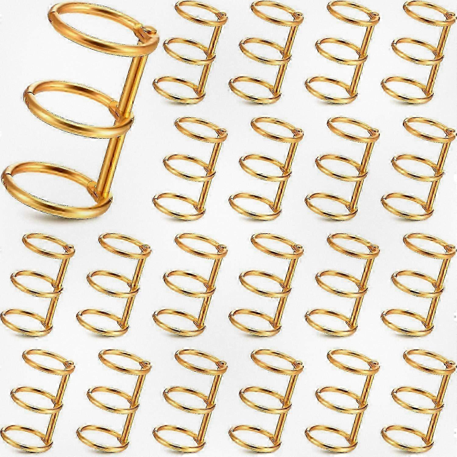 20 Pieces 3 Ring Metal Loose Leaf Binders Book Rings Snap Split Hinged with 20 mm Inner Diameter for DIY Travel Diary, Scrapbook, and Custom