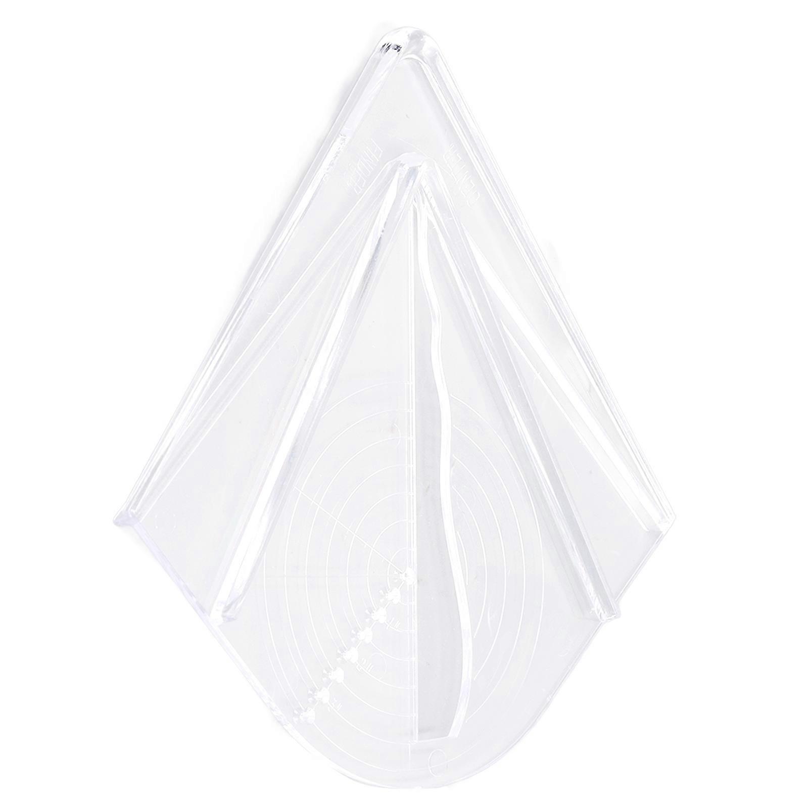 Acrylic Center Finder Round Circle Transparent Woodworking Ruler Tool for Irregular Wood