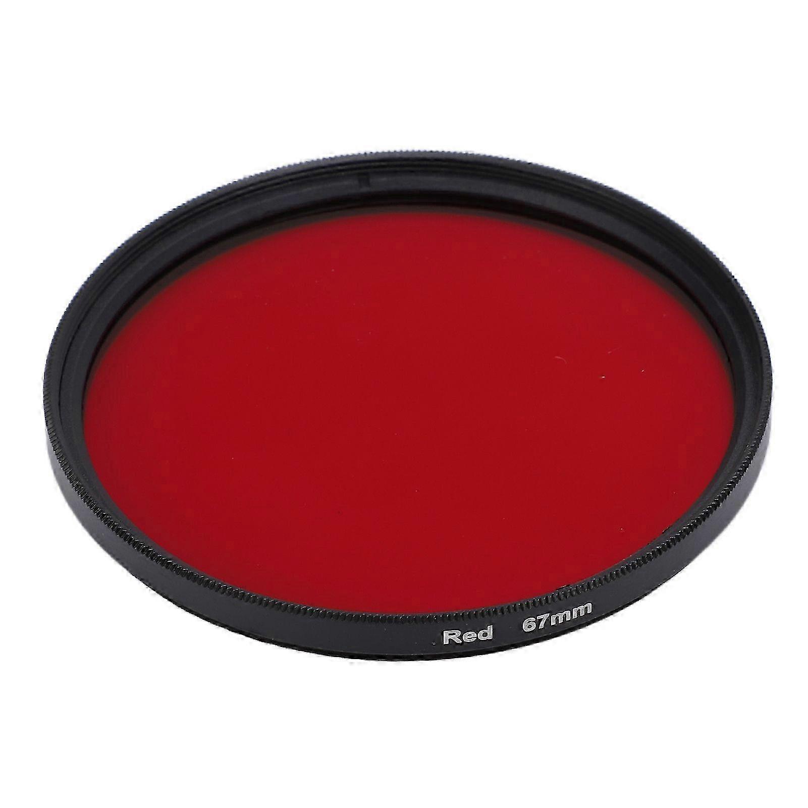 Threaded Camera Lens Filter Full Red Color Filter Optical Glass for Nikon Camera Lens67mm