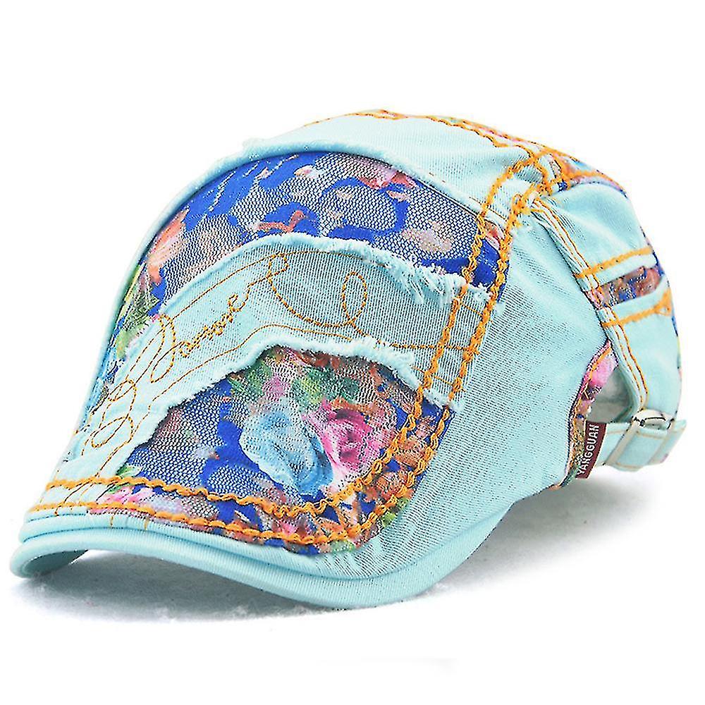 Hats Ladies Baseball Cap Lace Sunscreen Hat Lake Blue