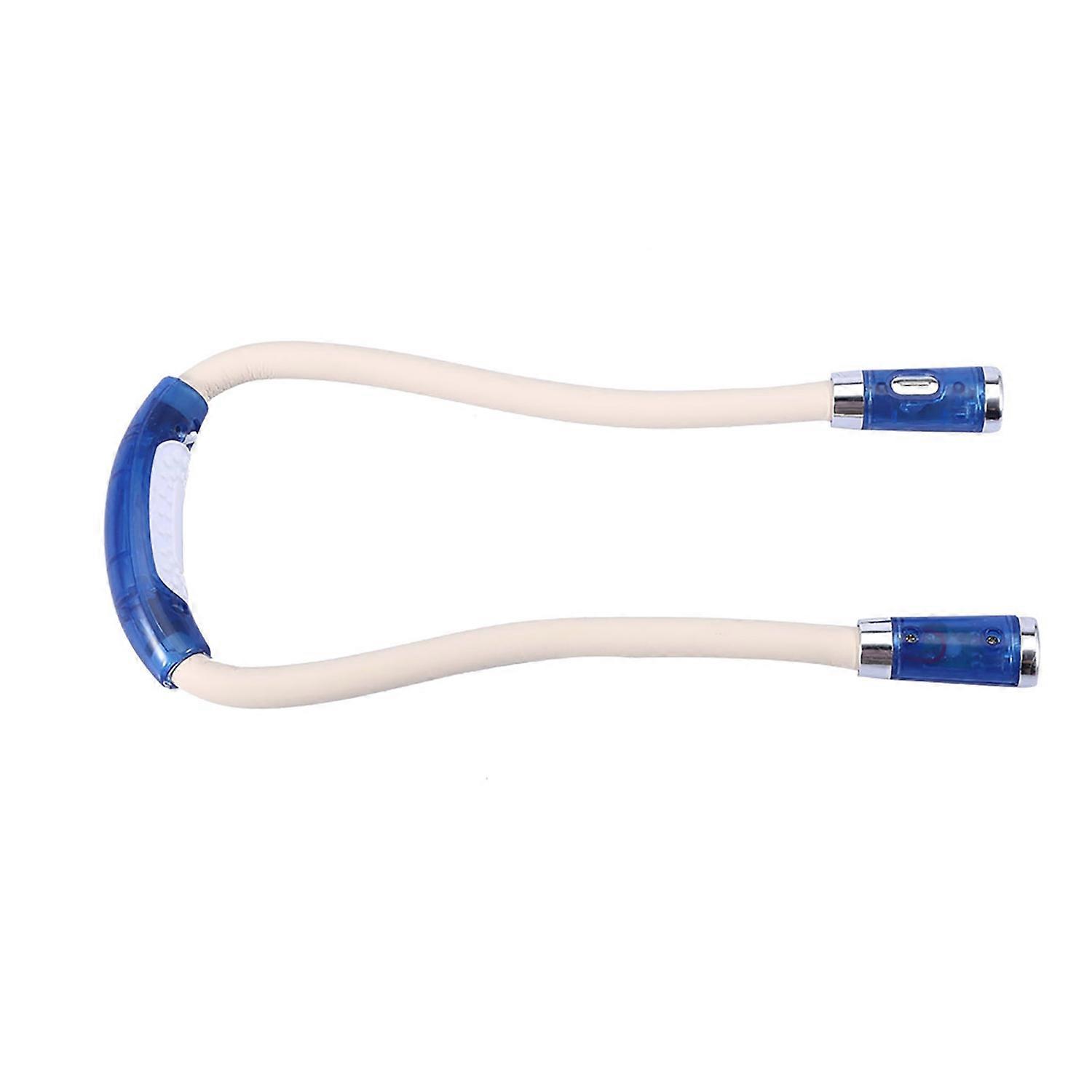 Flexible Neck Hanging Hug LED Light Hands Free Adjustable Bendable Lamp Night Reading (Blue)