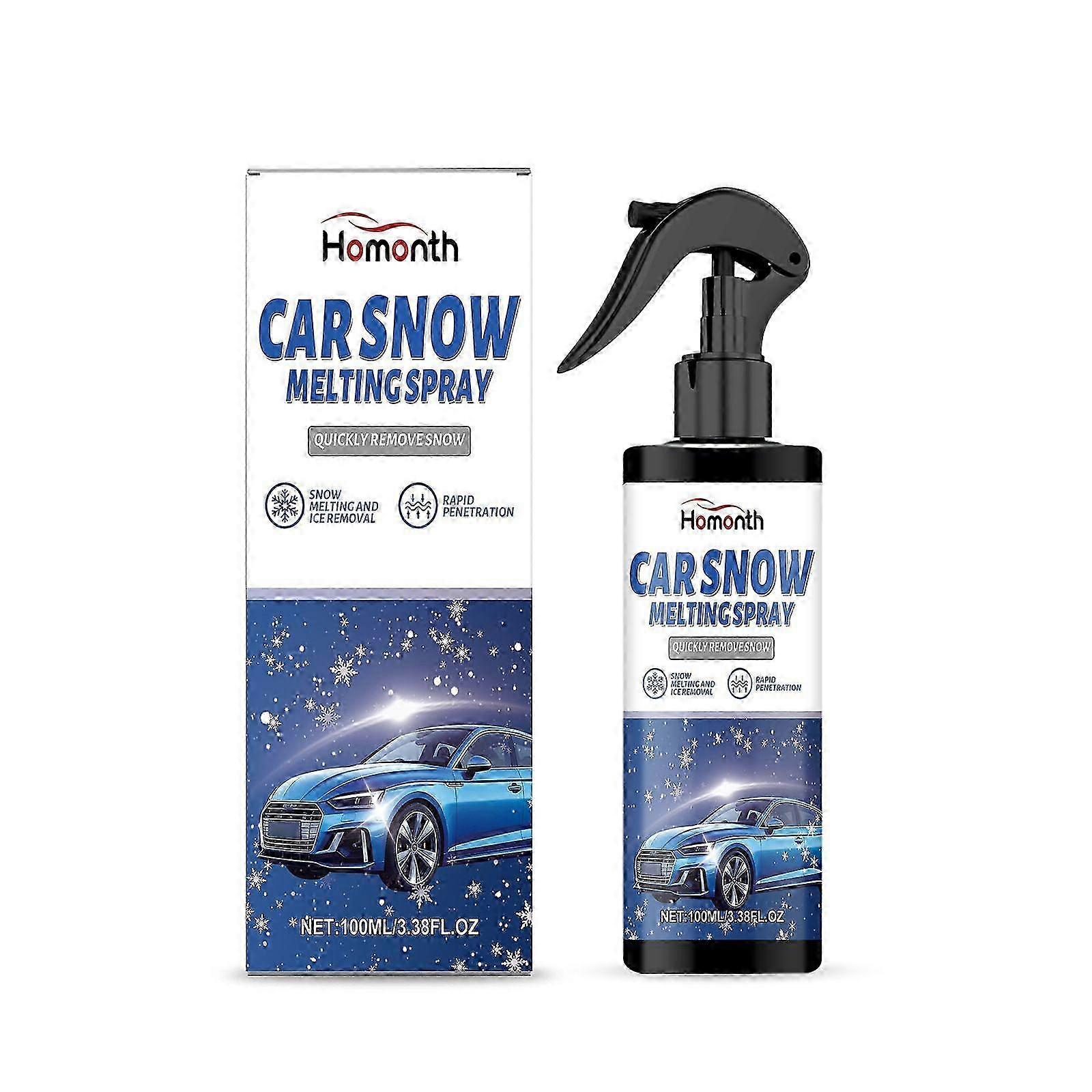 Windshield Spray De-Icer, Ice Remover Melting Spray, Windshield Ice Melting Spray, Car Windshield Defrost Snow Melting Spray, 100ml