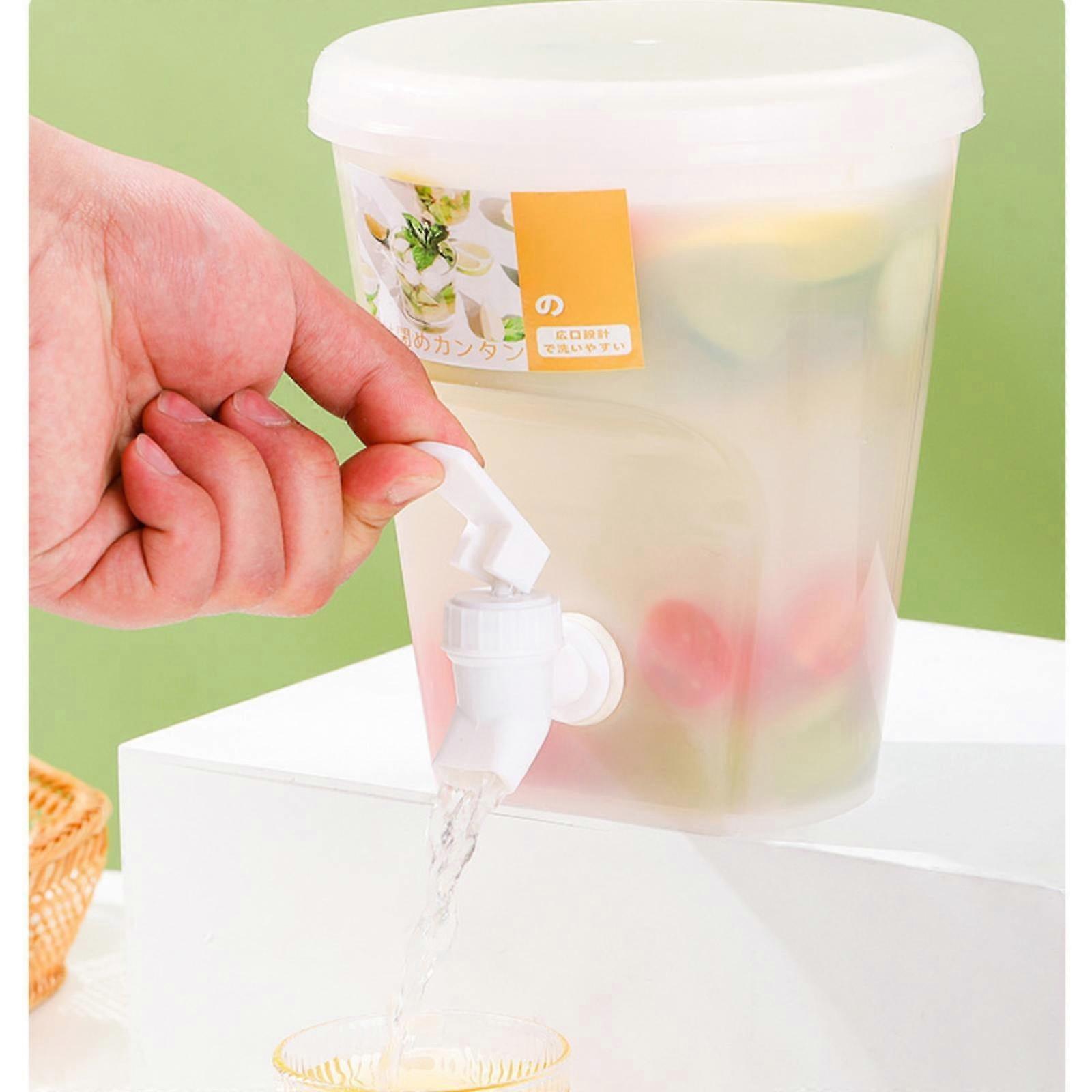 3.5L Water Dispenser Bottle with Faucet, compatible with mini fridge, for juice, milk, lemonade - great for parties