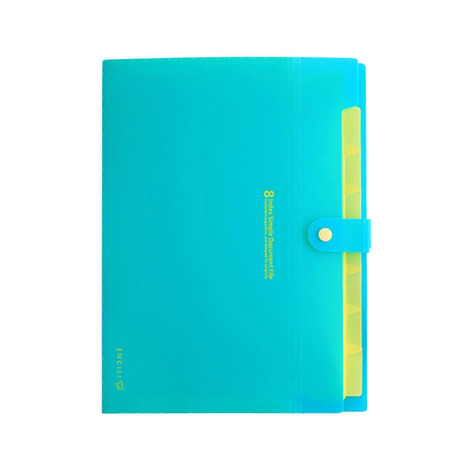 8 Pockets Fireproof A4 File Organizer, Water Resistant Document Bag, Expanding Filing Folder Pouch for Office Storage