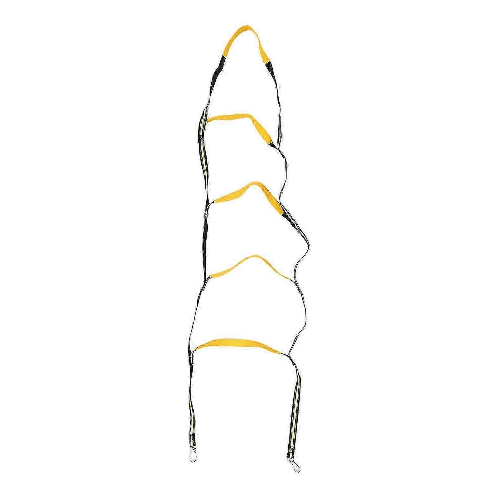 5 Steps Boarding Rope Ladder Portable Universal Boat Rope Ladder with Climbing Buckle for Inflatable Boat Kayak Green