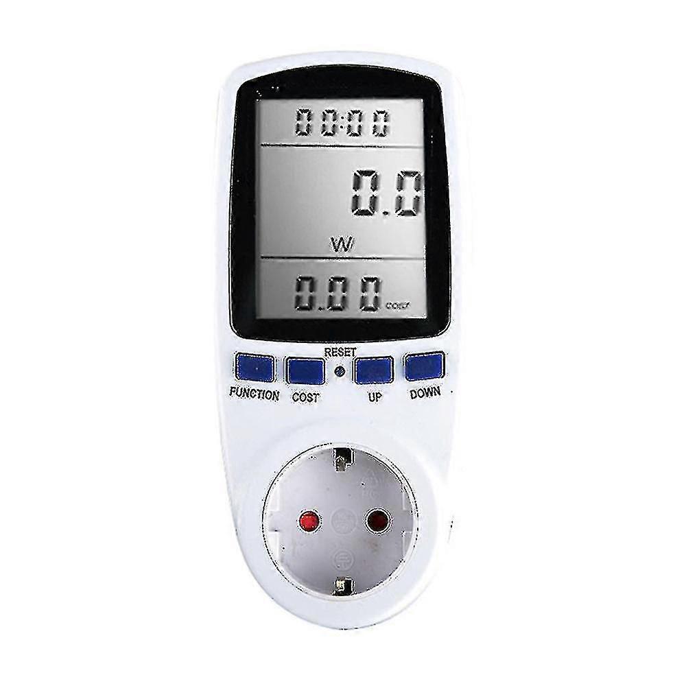Digital Lcd Energy Meter Wattmeter Monitoring Device Wattage Electricity Kwh Power Measuring Analyzer( Size : Eu Plug )