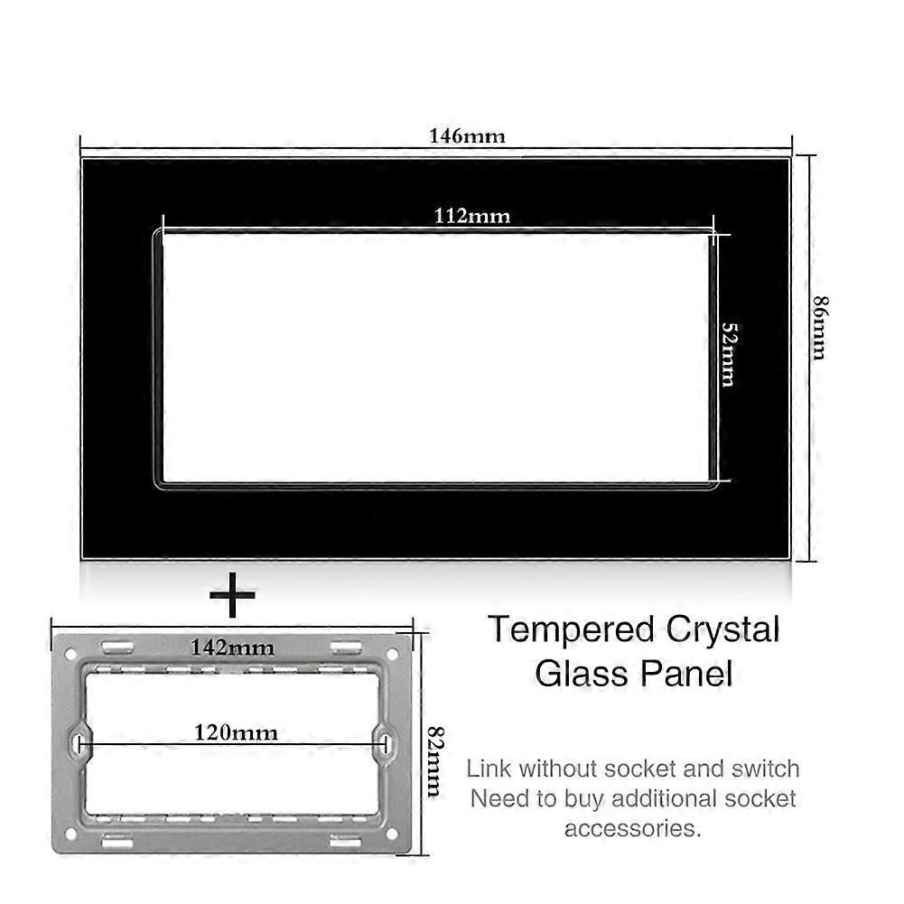 EU/FR Switch Base Modul Black Touch Switch Socket Modul Square Box DIYBase Modul