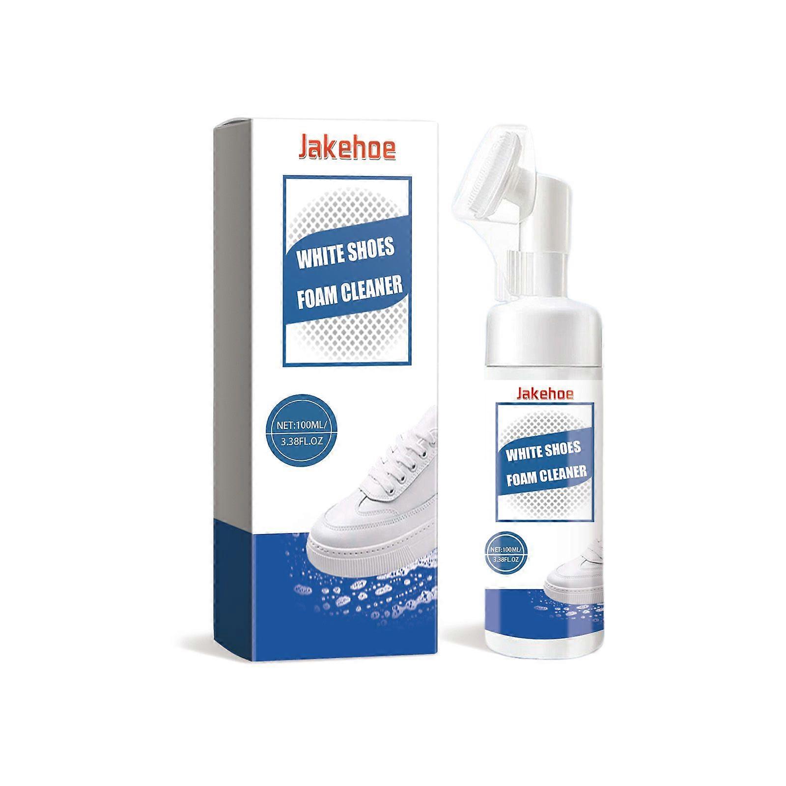 Jakehoe White Shoe Foam Cleaner Is A Multi-Functional Stain And Yellow Remover For Portable White Shoe Maintenance And Cleaning