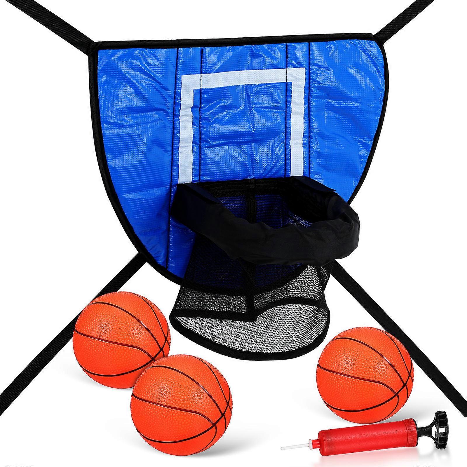 Multicolor Trampoline Basketball Hoop Set for Indoor Play 1Set