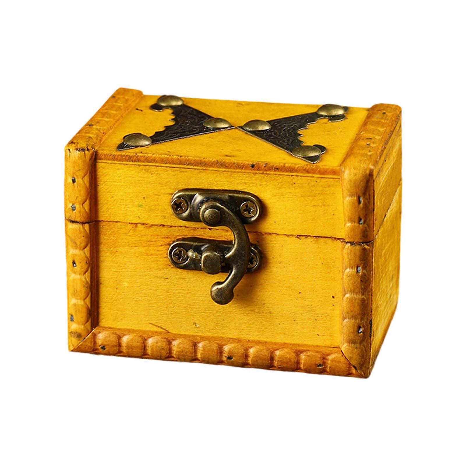 Antique Style Locking Storage Box With Secure Combination Locking Large Capacity Wooden Chest For Jewelry Collectibles Multicolor