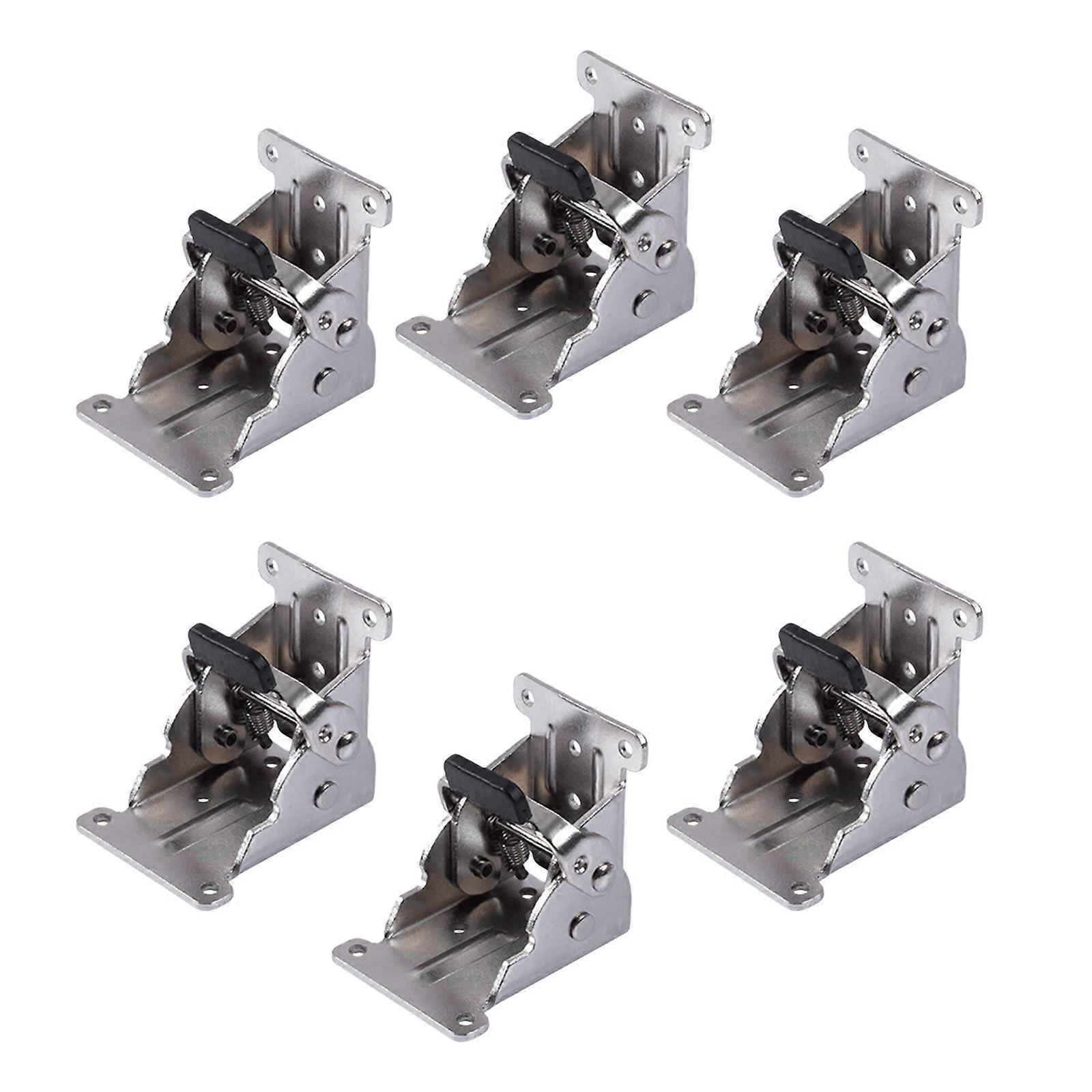 Not Rusts Auto Locking Hinge Strong Folding Hardware Tool Easy Setups Upgrades for Multiple Purpose Furniture Systems  Silver