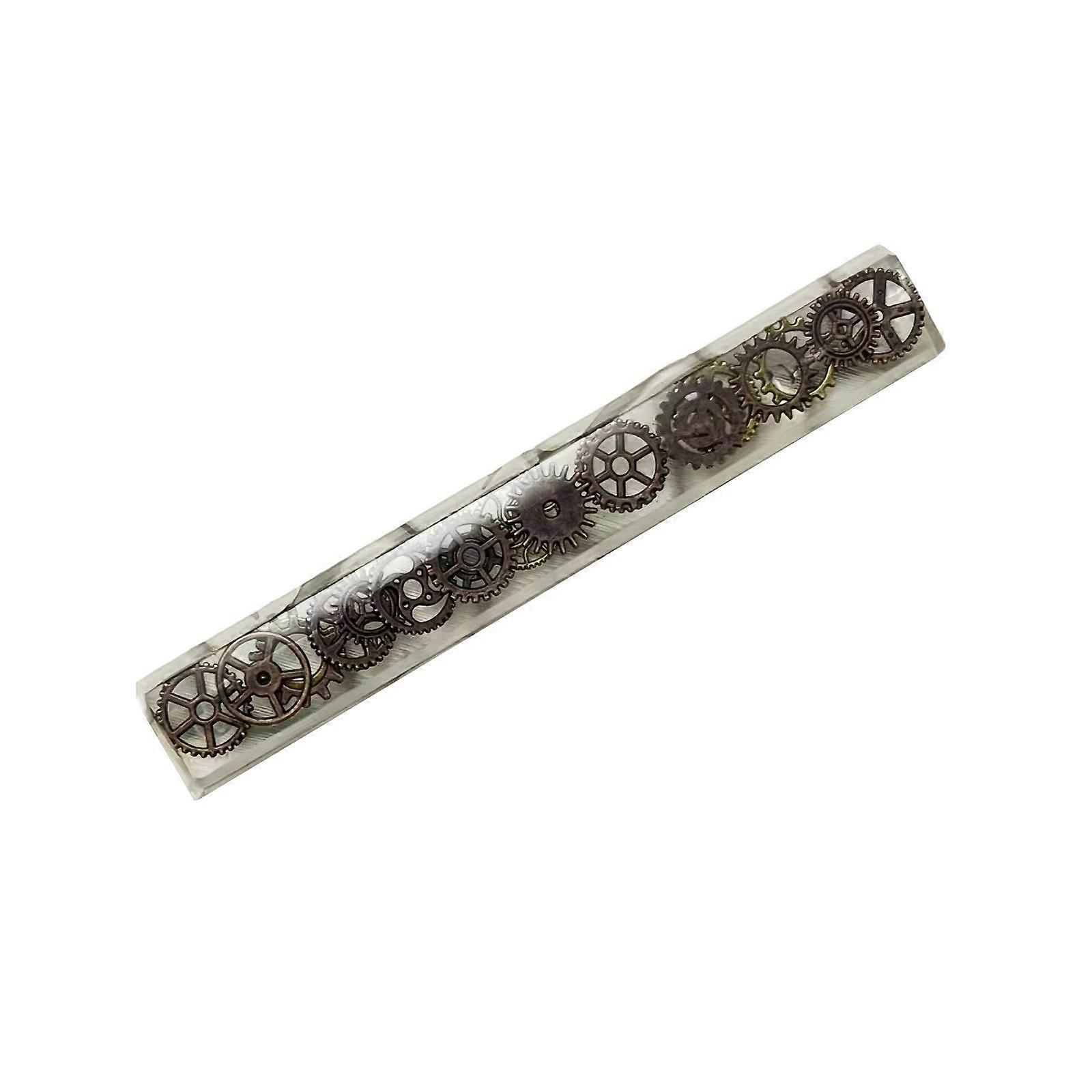 Steampunks Inspireds 6.25U Space Keycap Clear Epoxy Resins Construction For Most Mechanical Keyboards Optimized Light Diffusions  Bronze