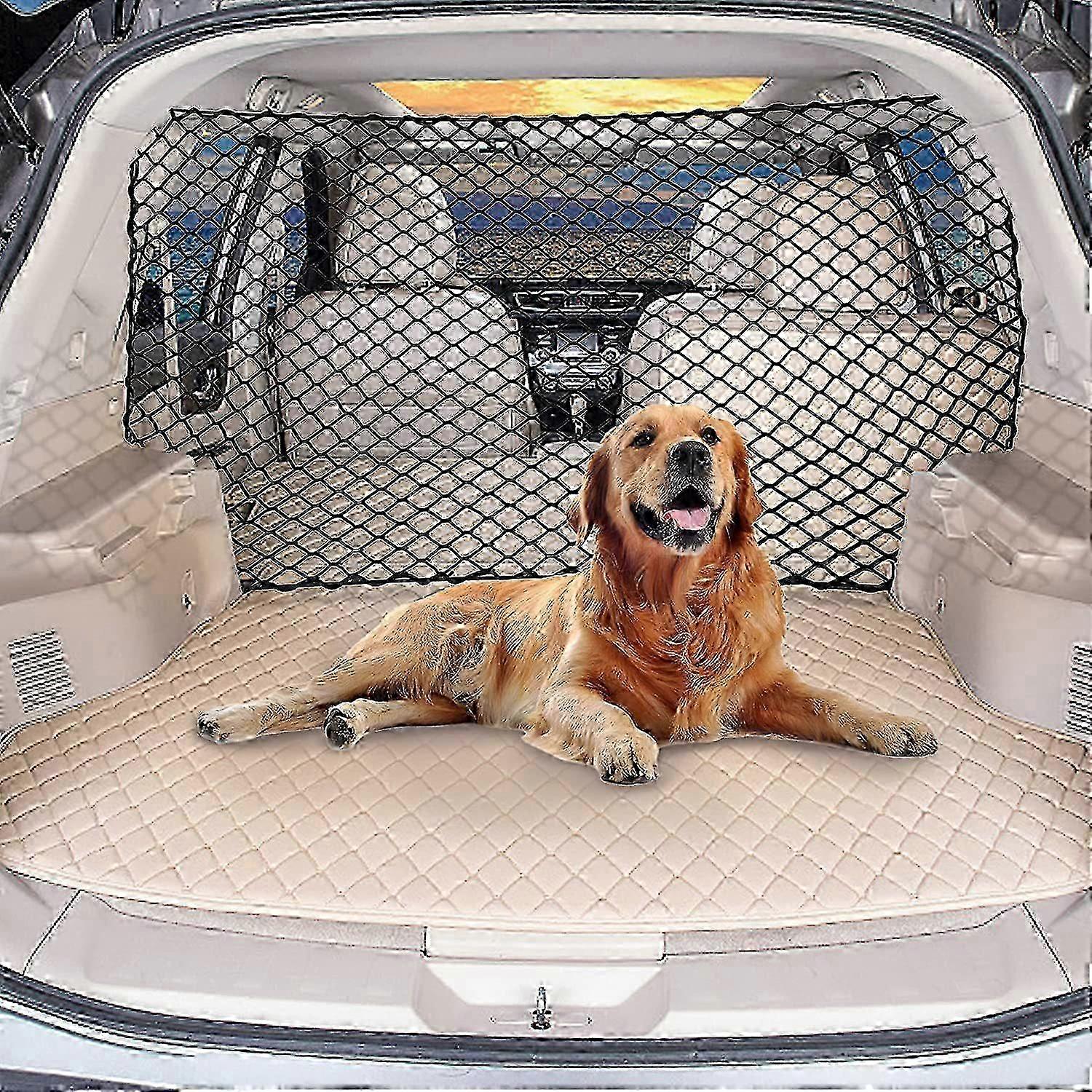 Car dog fence net 120cm*70cm double layer safety net dog pet car universal mesh fence to block entry into the front seat of the car