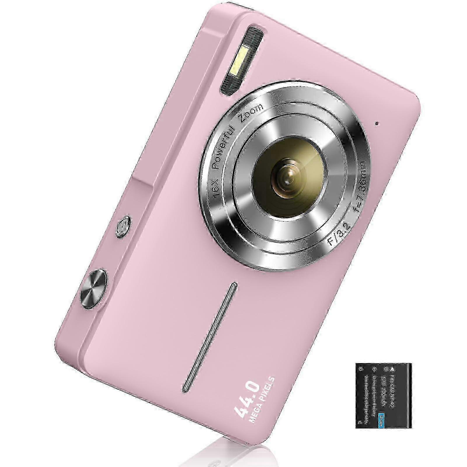 Digital Camera 1080P FHD Compact Camera 44MP Camera 16X Digital Zoom Portable Digital Camera for Teen Students Seniors Beginner