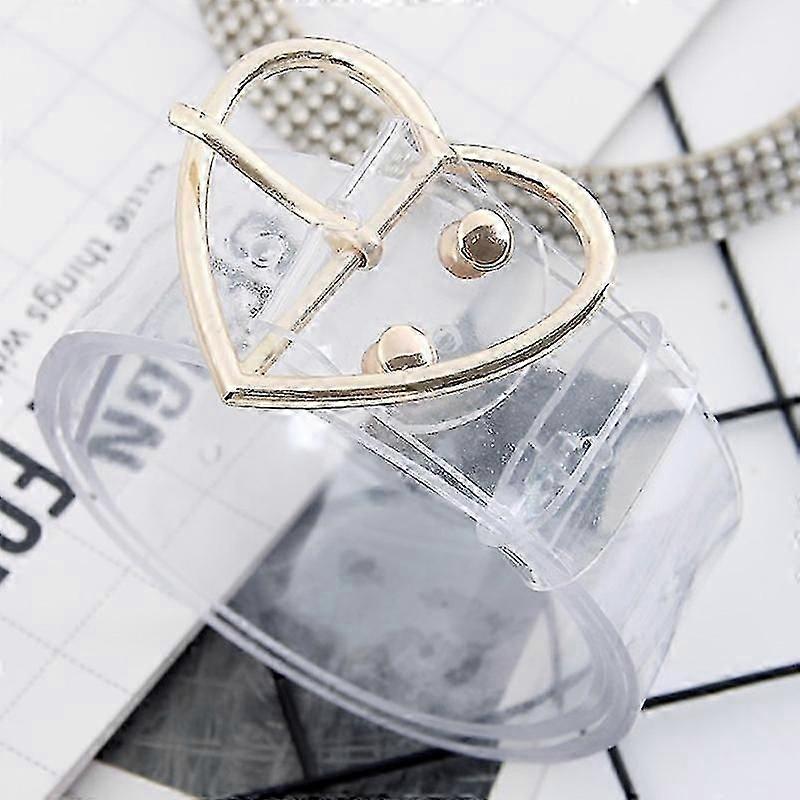 Mujer Cintura transparente Cinturón Hebilla Diseño Cinturón Claro Cinturón