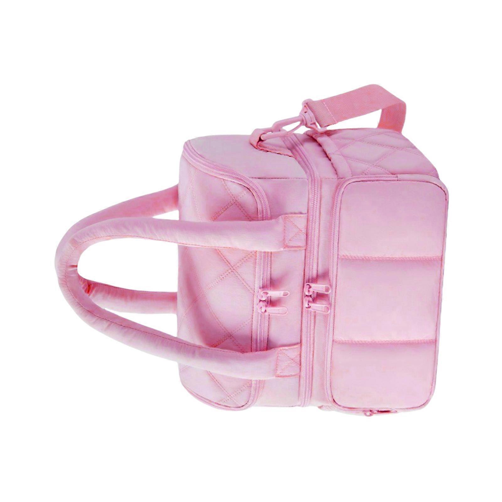 Women's Double Layer Lunch Box Insulated Leakproof Design Practical and Reusable Bag for Office Picnics Camping or Travel  Pink