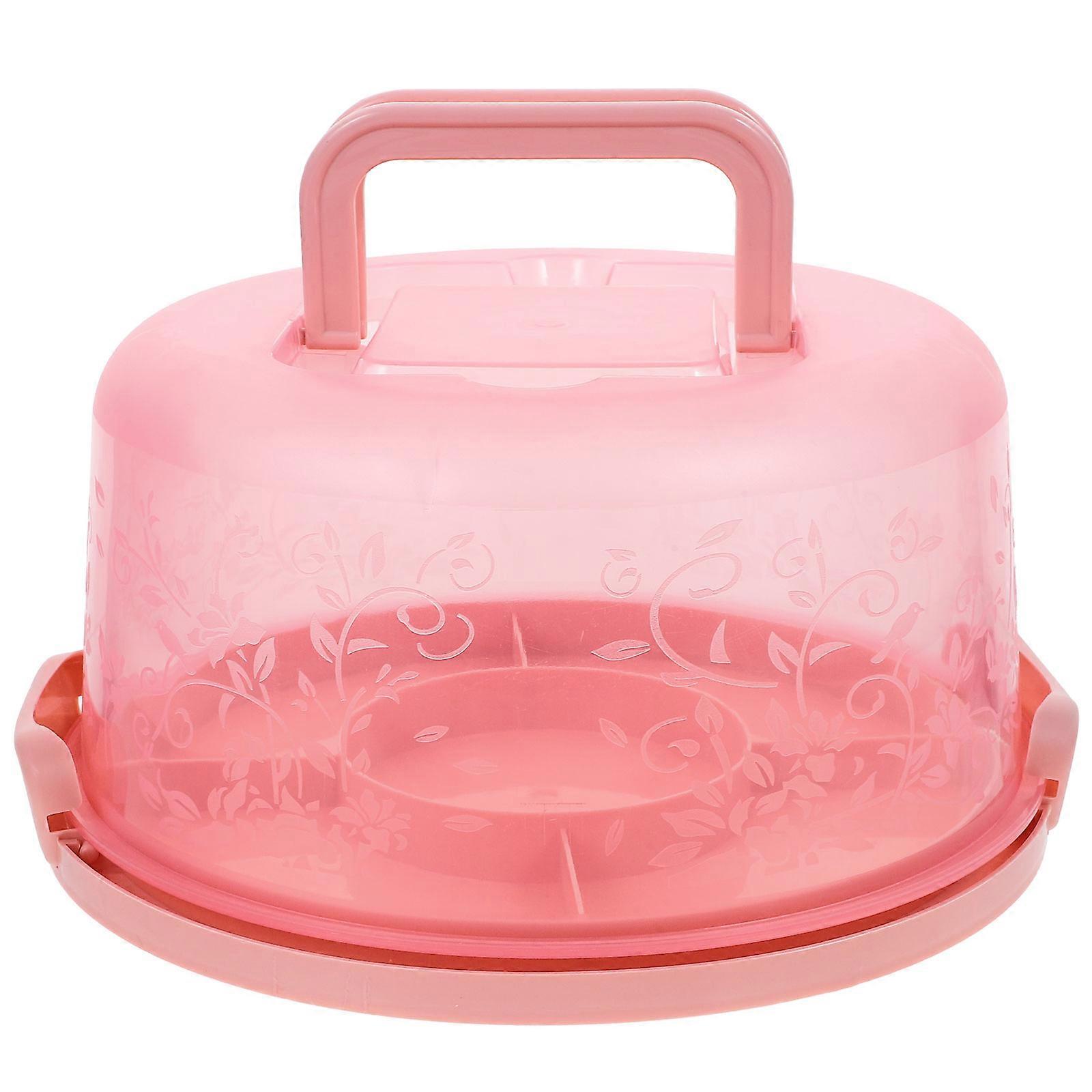 1PC Handheld Baking Packing Box Heightened Birthday Cake Box (Pink)