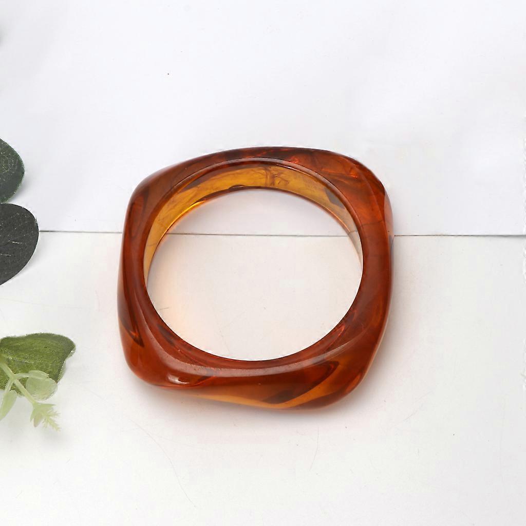 Exquisite Leopard Mottled Bangle Bracelet Classical Leopard Mottled Bangle Tortoiseshell Acrylic Bracelet for Office Daily Multicolor