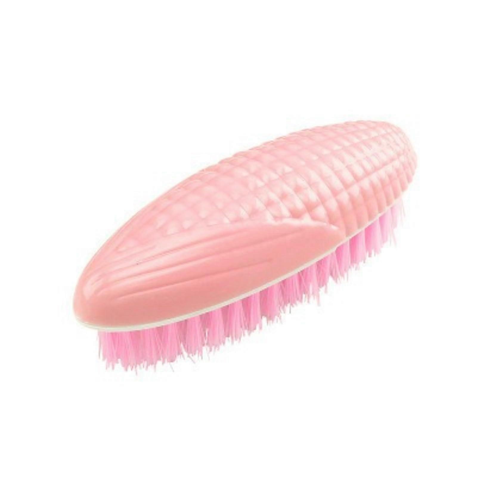 Shoe Cleaning Brush for Home Use with Soft Bristles and NonSlip Handle Pink