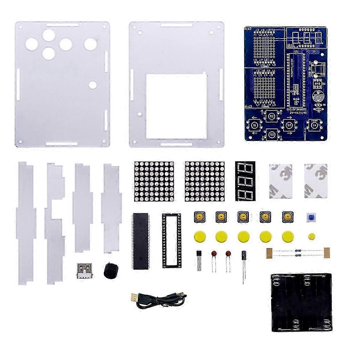 DIY Soldering Project Game Kit with 5 Retro Classic Games Soldering Electronic Kit for STEM Soldering Practice hwy