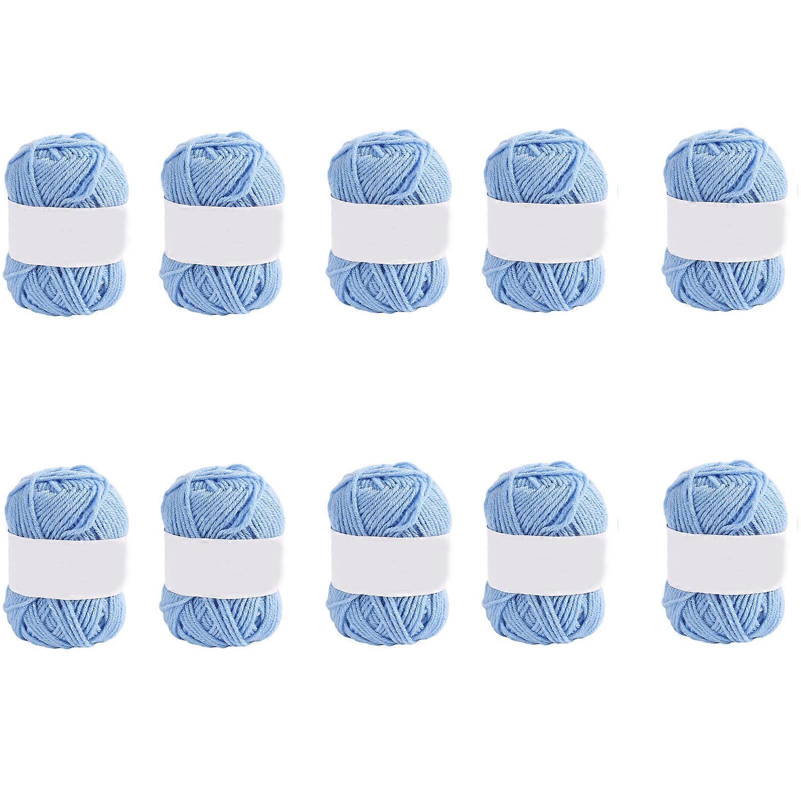 Multipurpose Milk Cotton Knitting Yarn 4 Polyacrylonitrile Structure For Long Time Use Creation  sky1 blue1