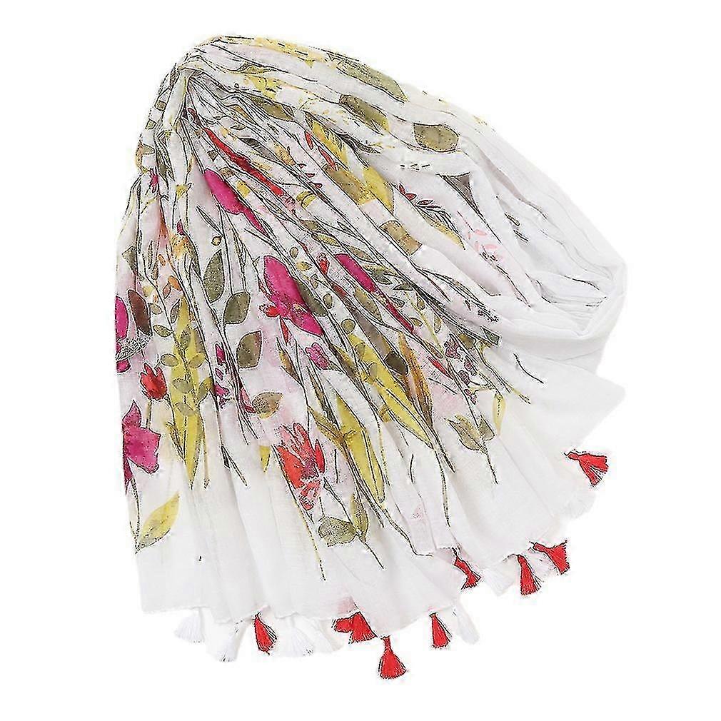 Women's Soft Warm Winter Scarf with Tassel, Lightweight Shawl Wrap for Spring (Multicolor)