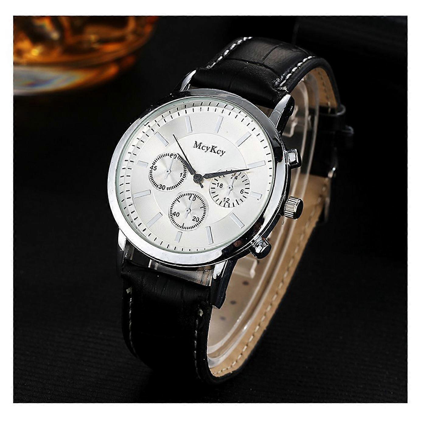 Smart Silver Chrono Watch Black Called Elegant Time