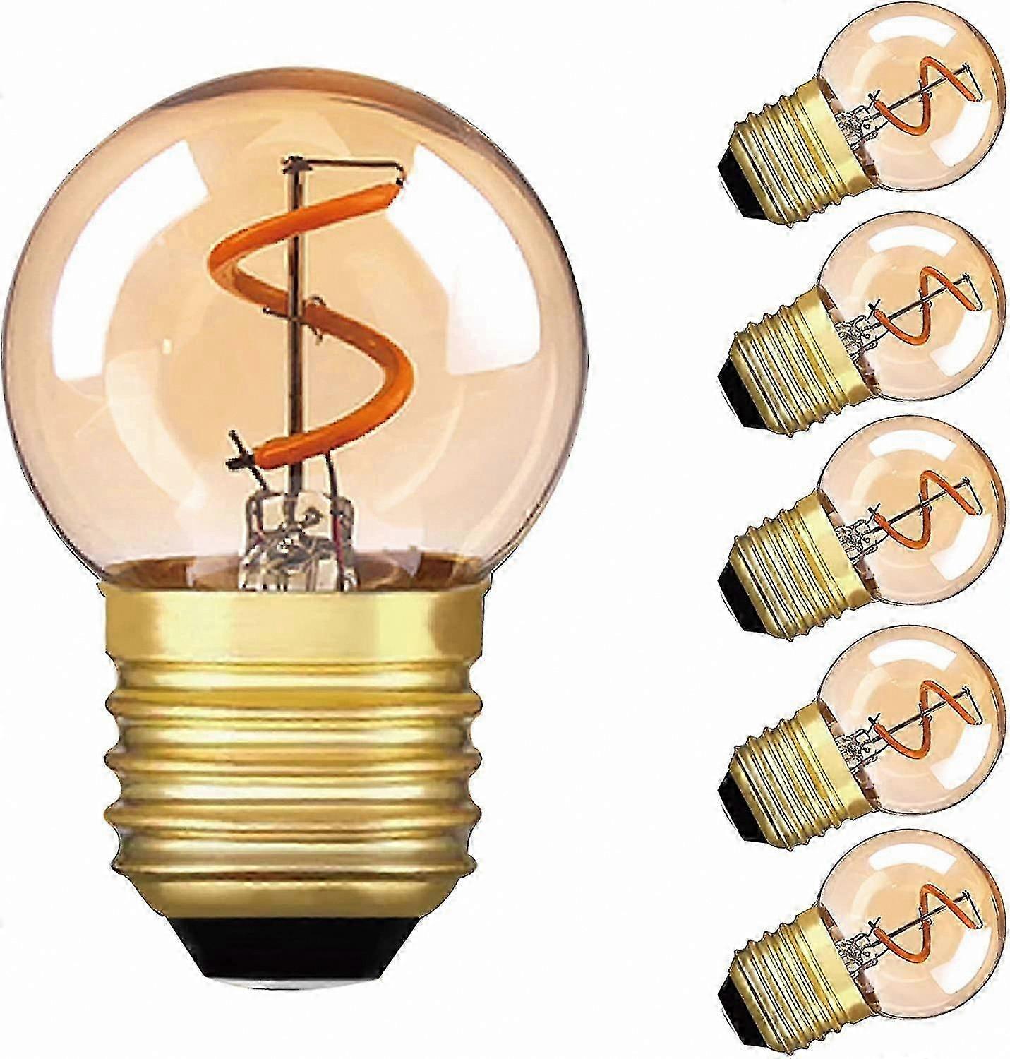 G40 E27 Mini Globe LED Bulbs, Warm White 2W, 6 Pack