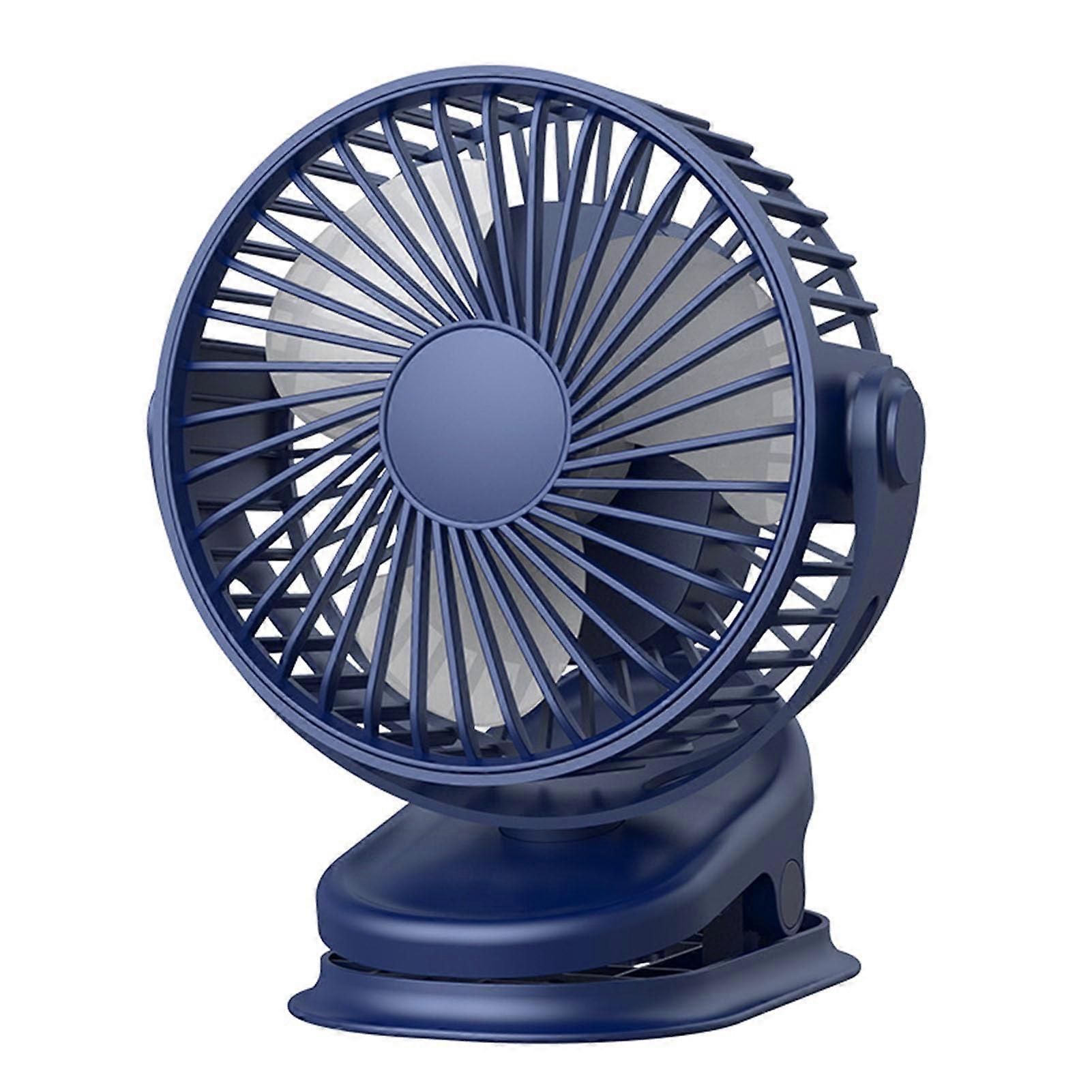 USB Desk Fan 360° Rotation 3 Speed Quiet Cooling Clip On Portable Fan for Home Office Bedroom Plug In