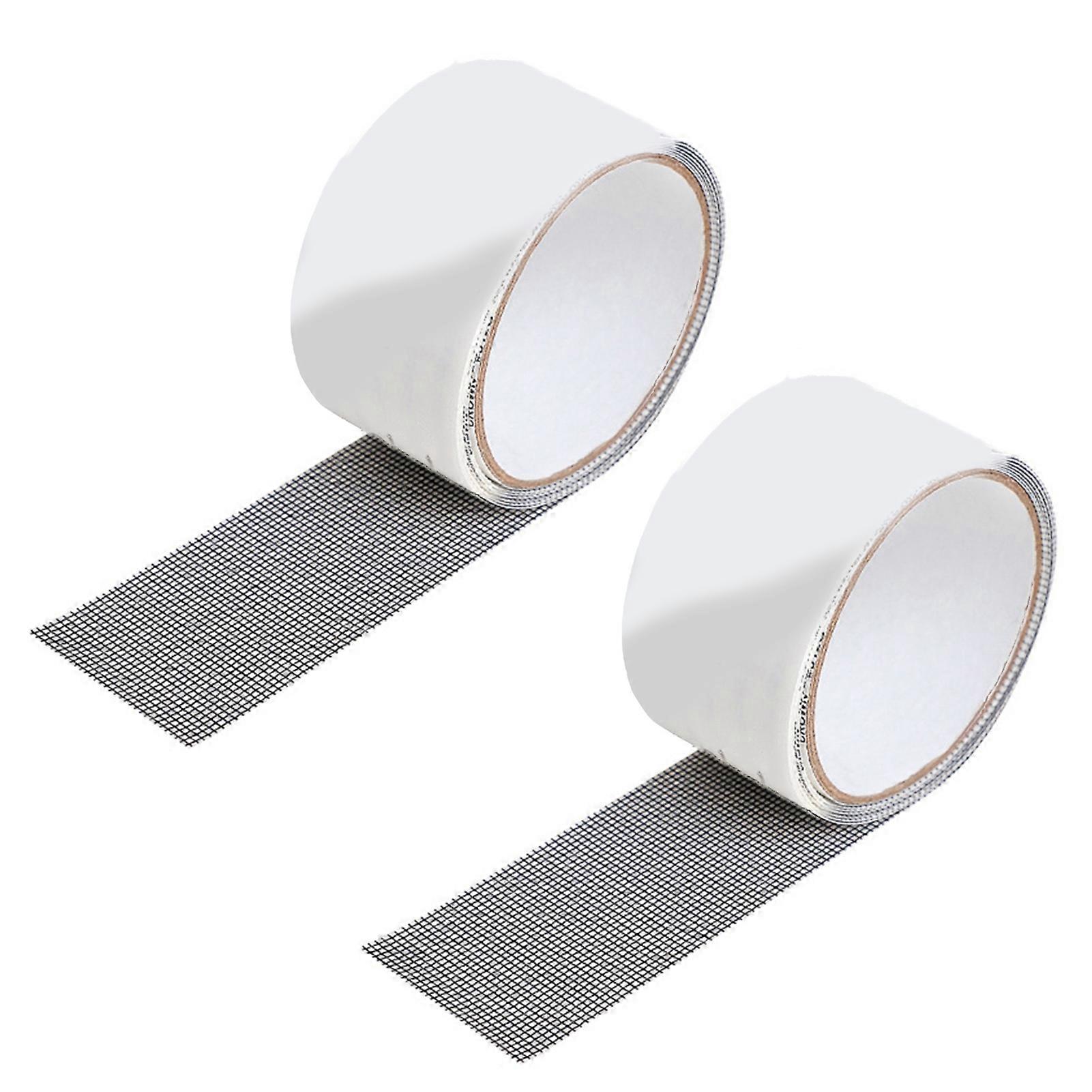 2 Rolls Window Screen Repair Tape, 5cm Self-Adhesive Patch for Mosquito Nets & Tents