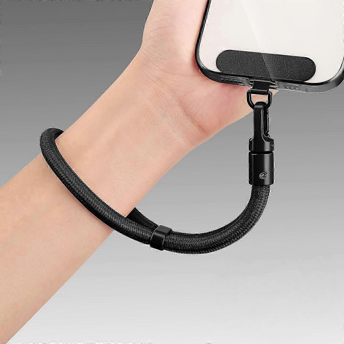 1pc Adjustable Mobile Phone Lanyard Short Wrist Strap with Self-locking Anti-drop Design Durable Polyester Universal Phone Strap
