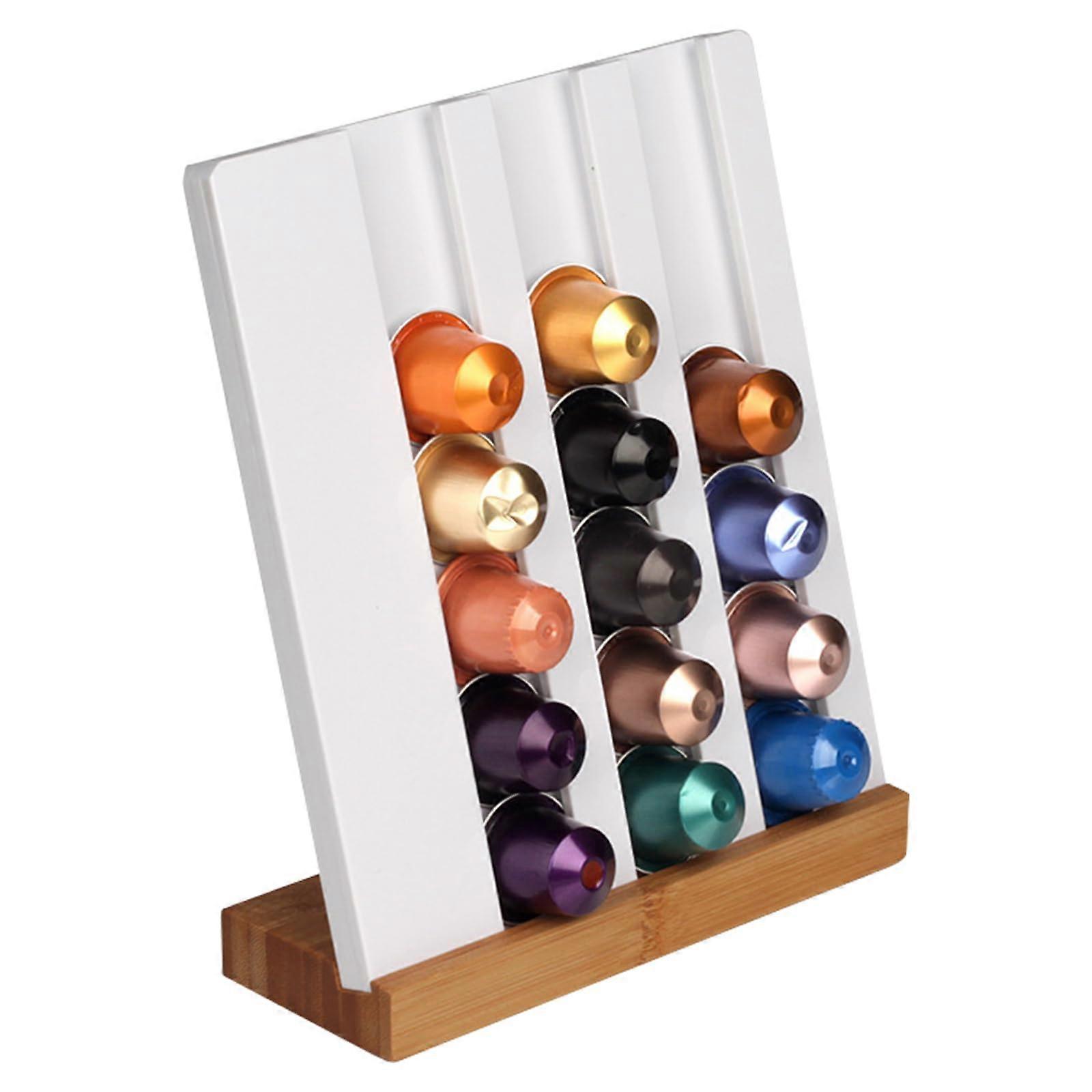 Clear Acrylic Coffee Pod Holder Compact Countertop Organizer SpaceSaving Storage Rack