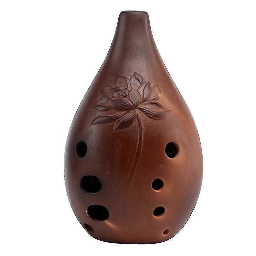 C Ocarina Keramická Flétna Tradiční Čínský Dechový Nástroj Začátečníci Profesionální Ladění 14x8.5x8.5cm 1ks