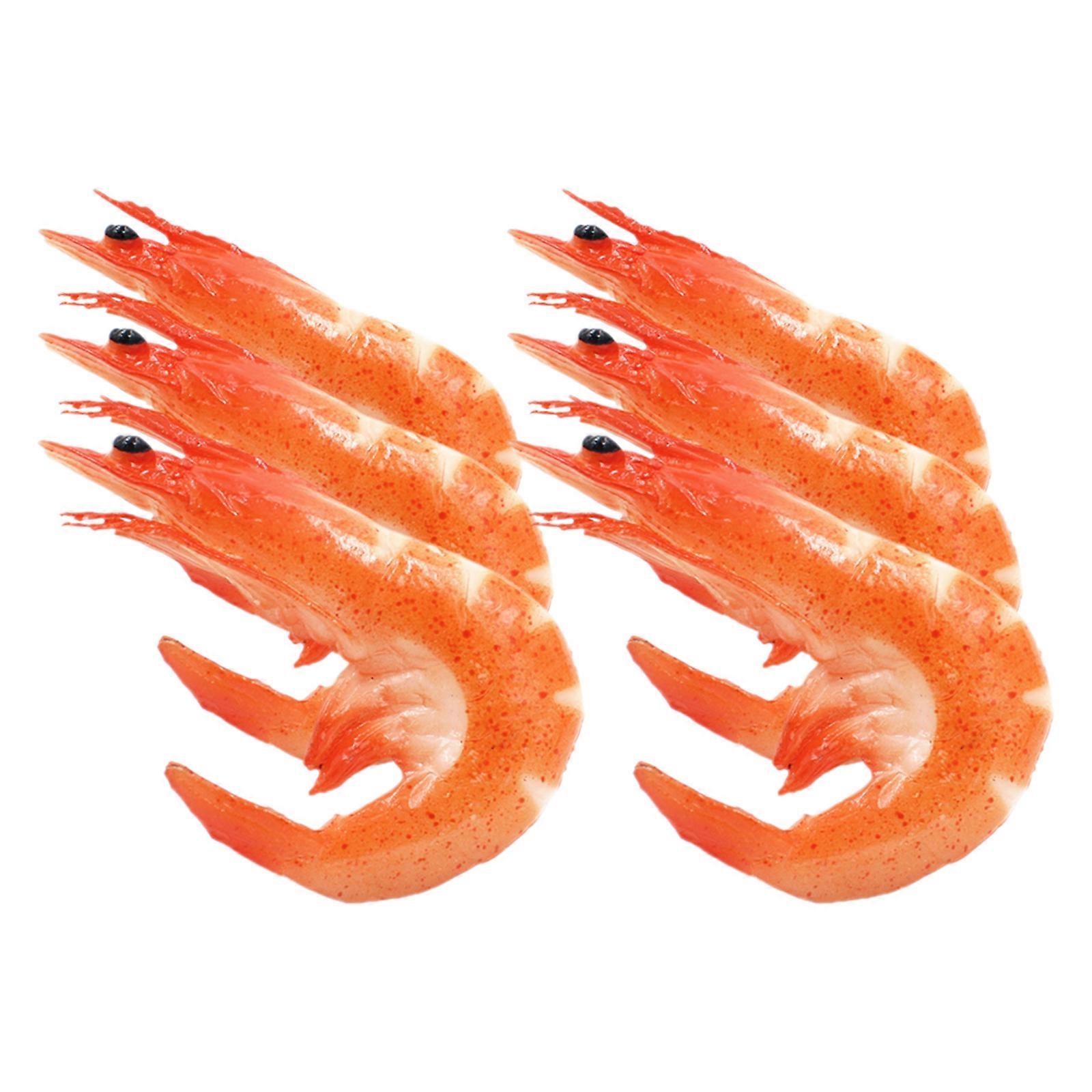 Artificial Shrimp Model Cooked Shrimp Decoration for 30Pcs Display