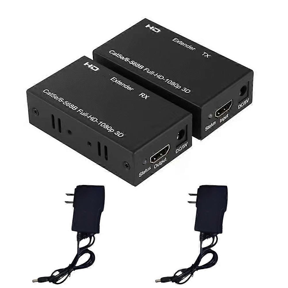 60M Extender RJ45 HDMI-Compatible Extender 1080P Signal Network Extender CAT5/6 LAN Extensor US PLUG