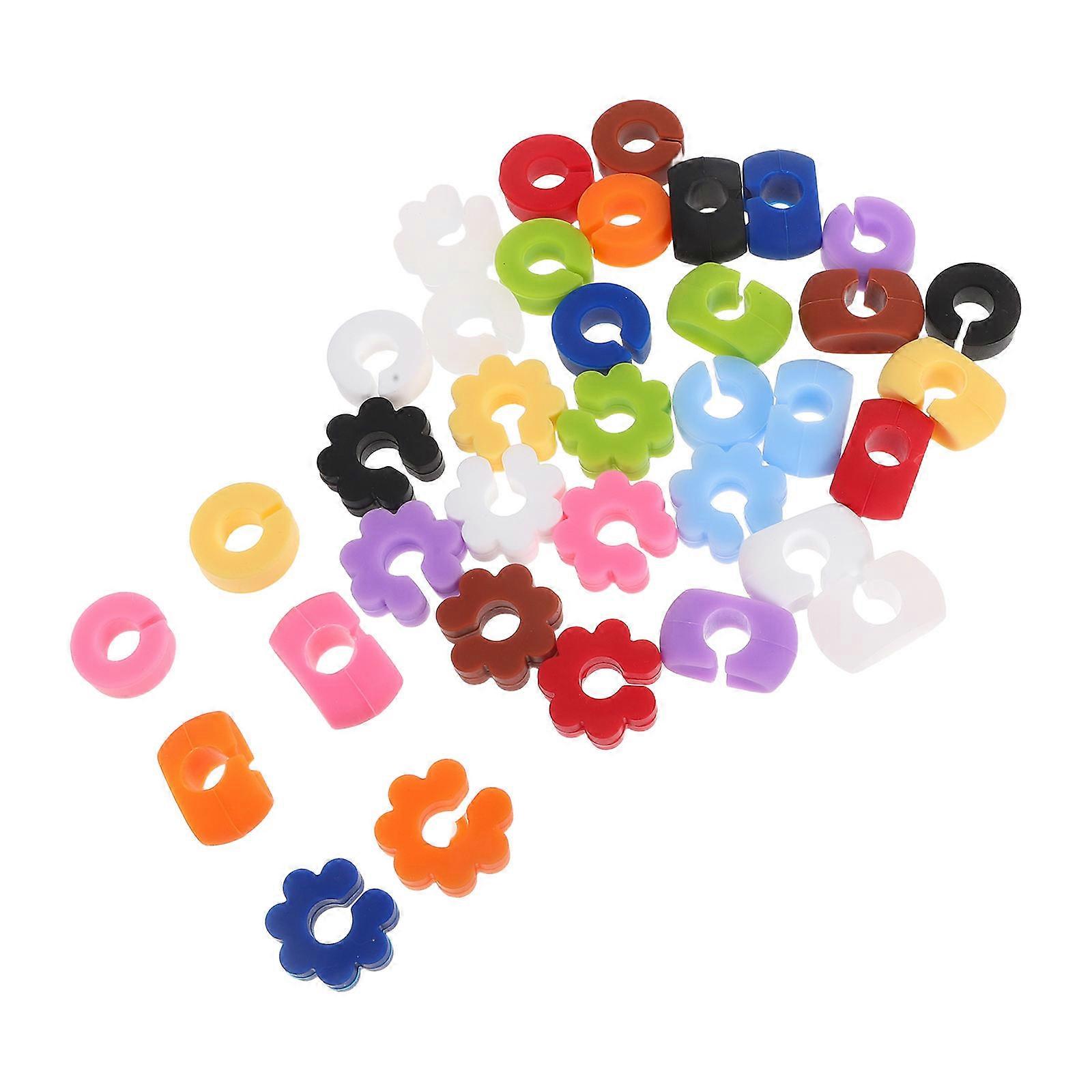 Wine Glass Identifier Silicone Charms for 36Pcs Drink Identifier Tags