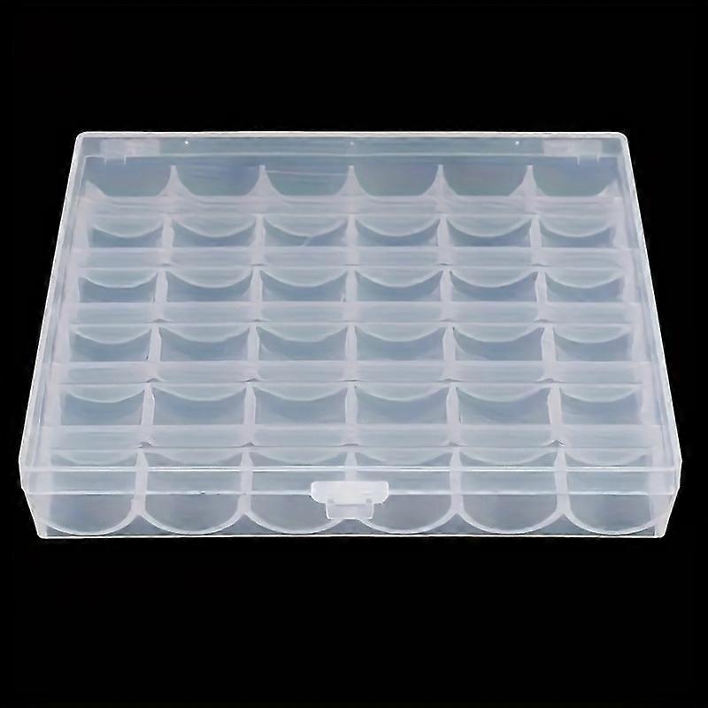 36 Grid Clear Spool Box Plastic Thread Bobbin Storage Case for  Sewing Machine Bobbin Spool Storage Organizer Supplies