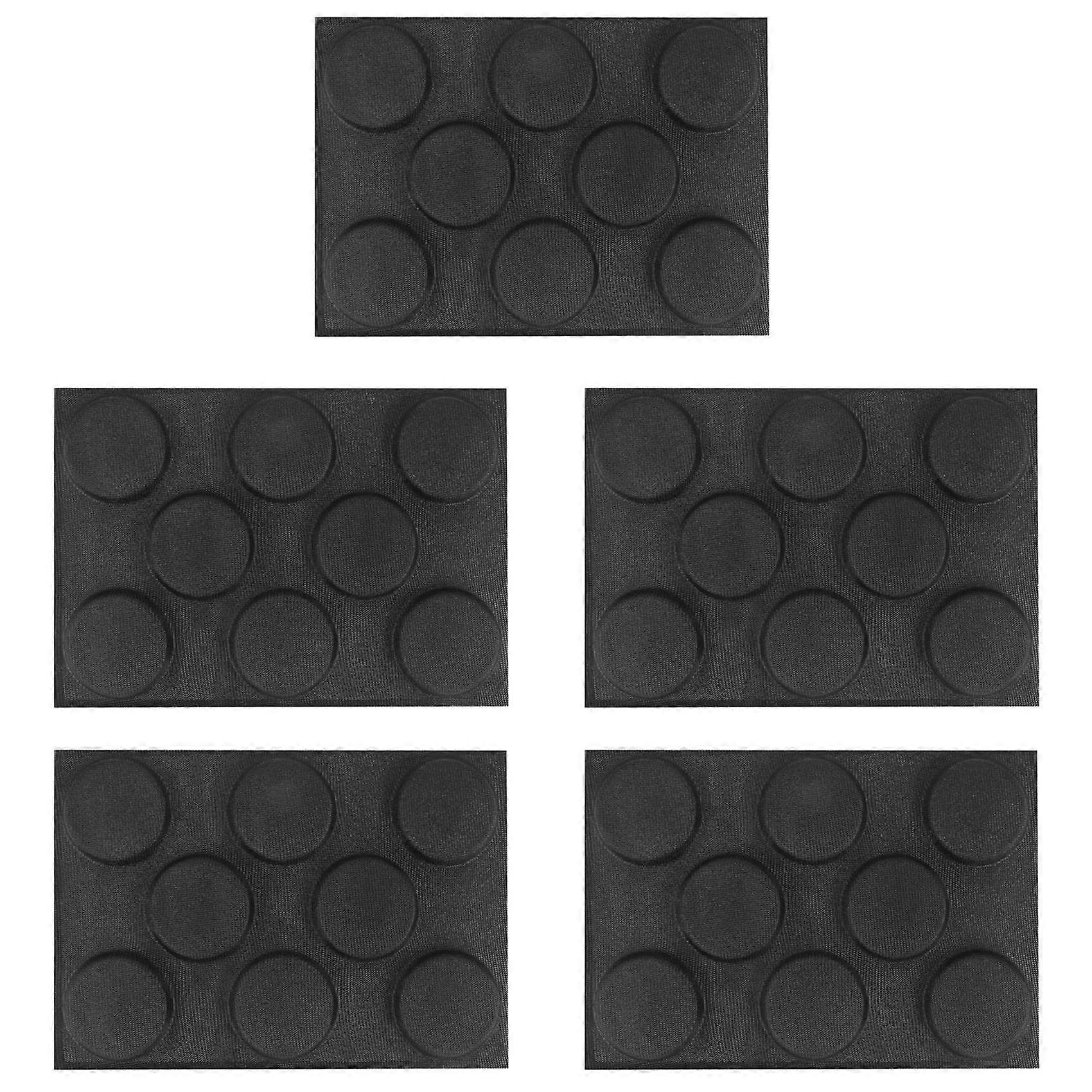 5X Silicone Hamburger Bread Forms Perforated Bakery Molds Non Stick Baking Sheets Fit Half Pan Size