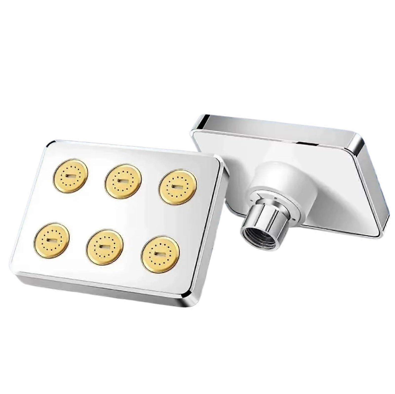 Pressure Handheld Shower Head with Boosted Flow and Water Saving Design, Silver